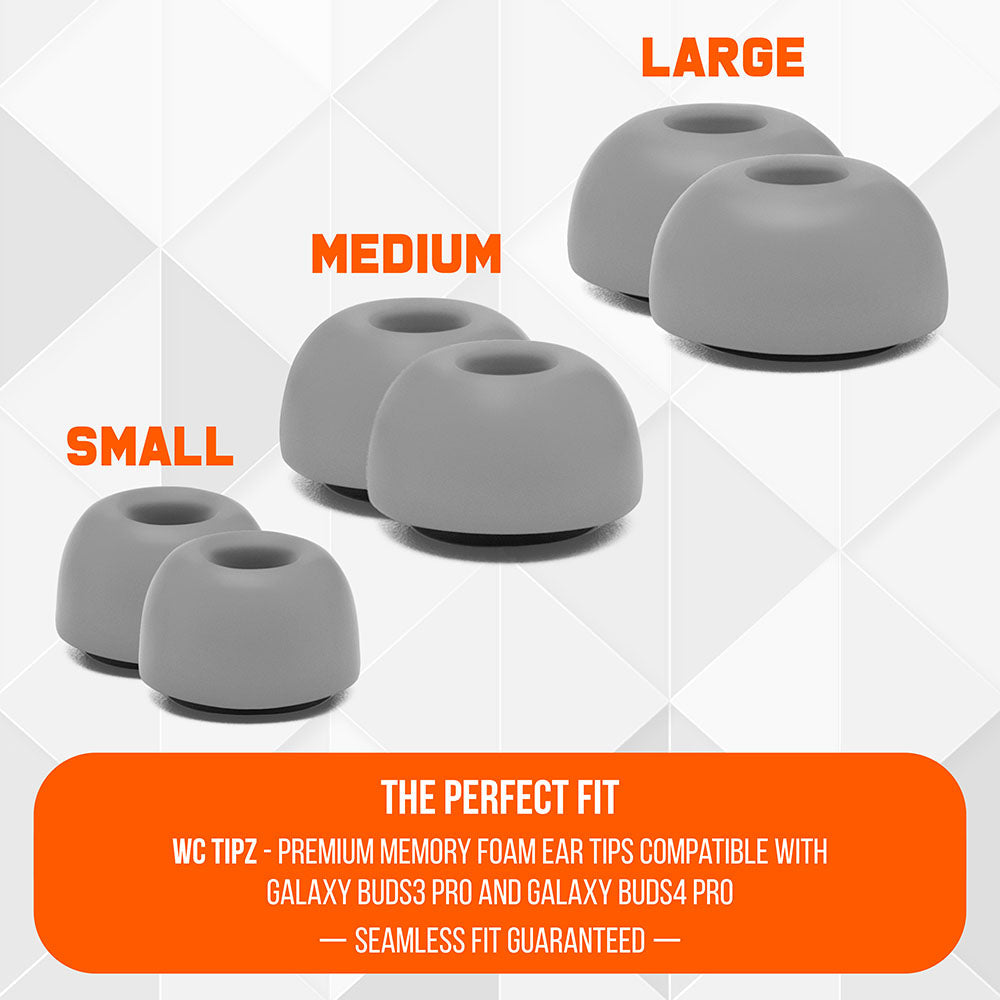 WC TipZ Memory Foam Ear Tips for Galaxy Buds 3 Pro & 4 Pro