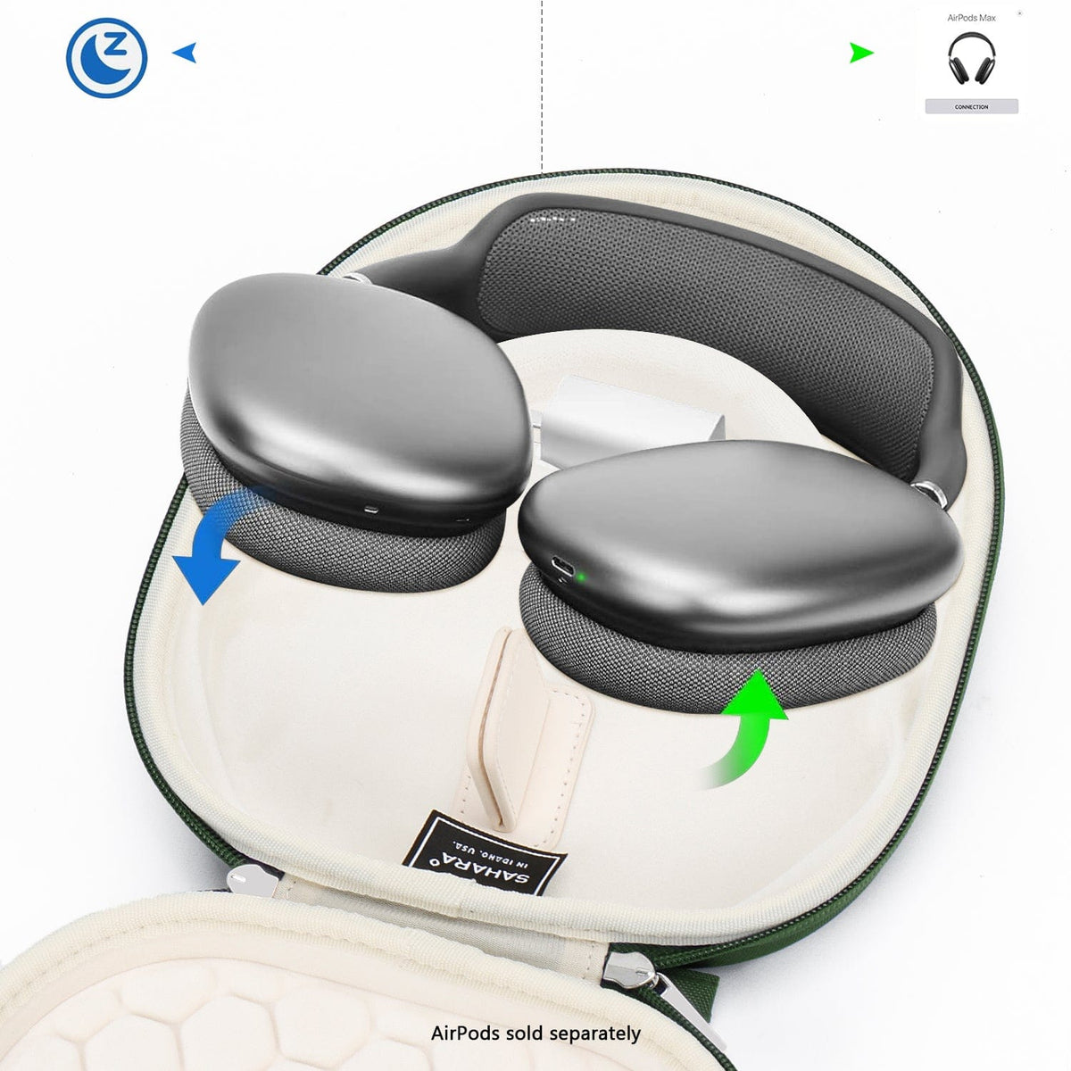 SaharaCase Hard Shell Travel Case for AirPods Max