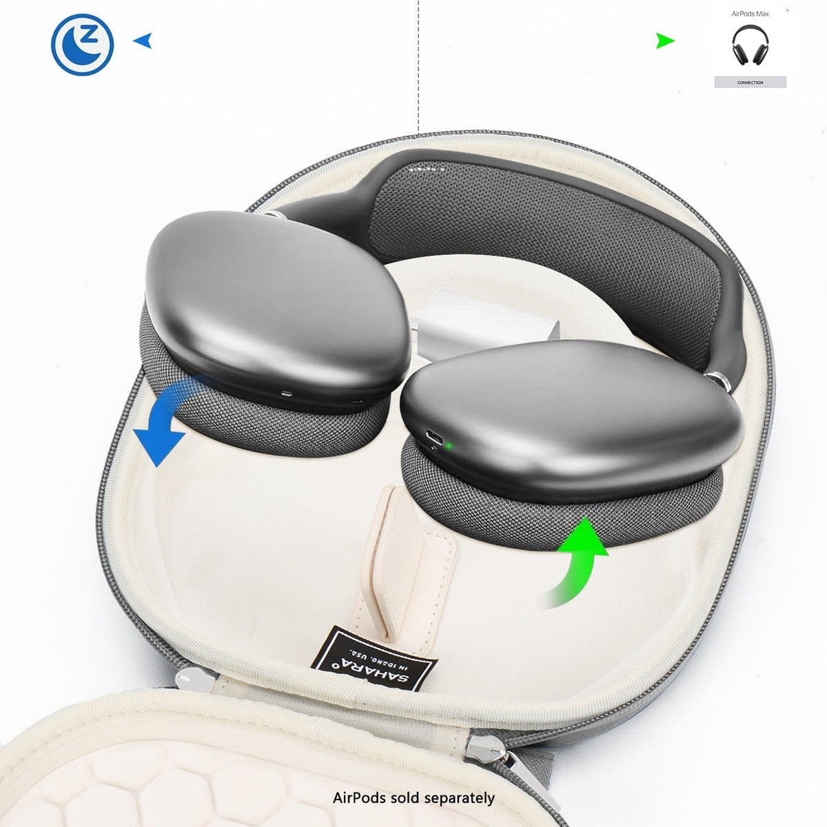 SaharaCase Hard Shell Travel Case for AirPods Max