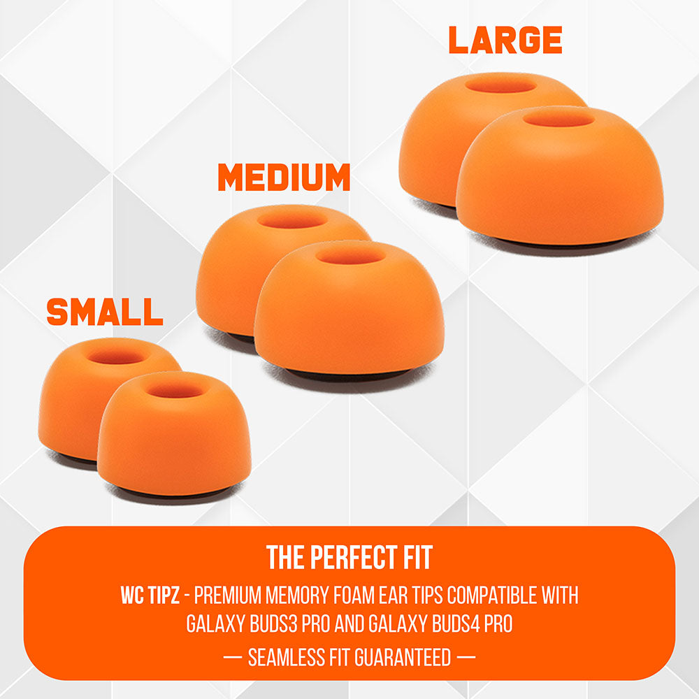WC TipZ Memory Foam Ear Tips for Galaxy Buds 3 Pro & 4 Pro