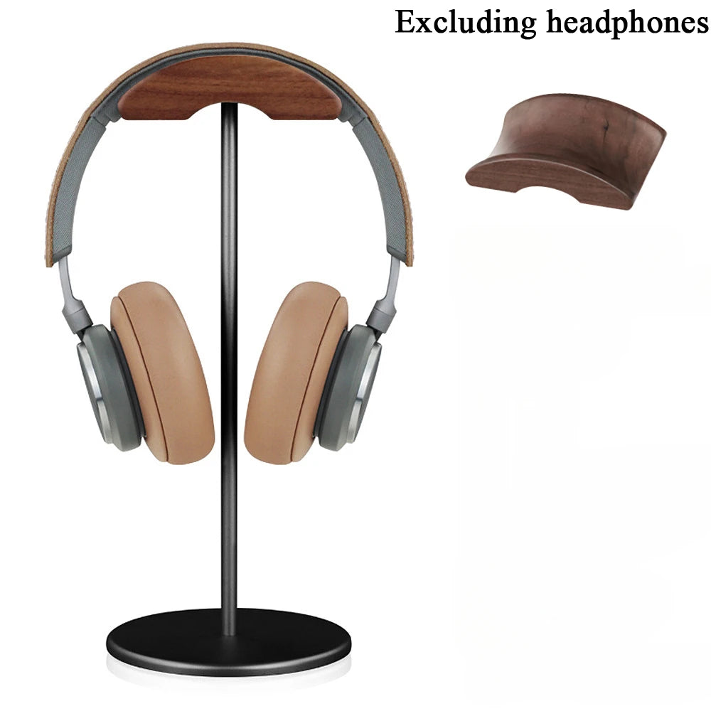 Walnut + Aluminum Headphone Stand