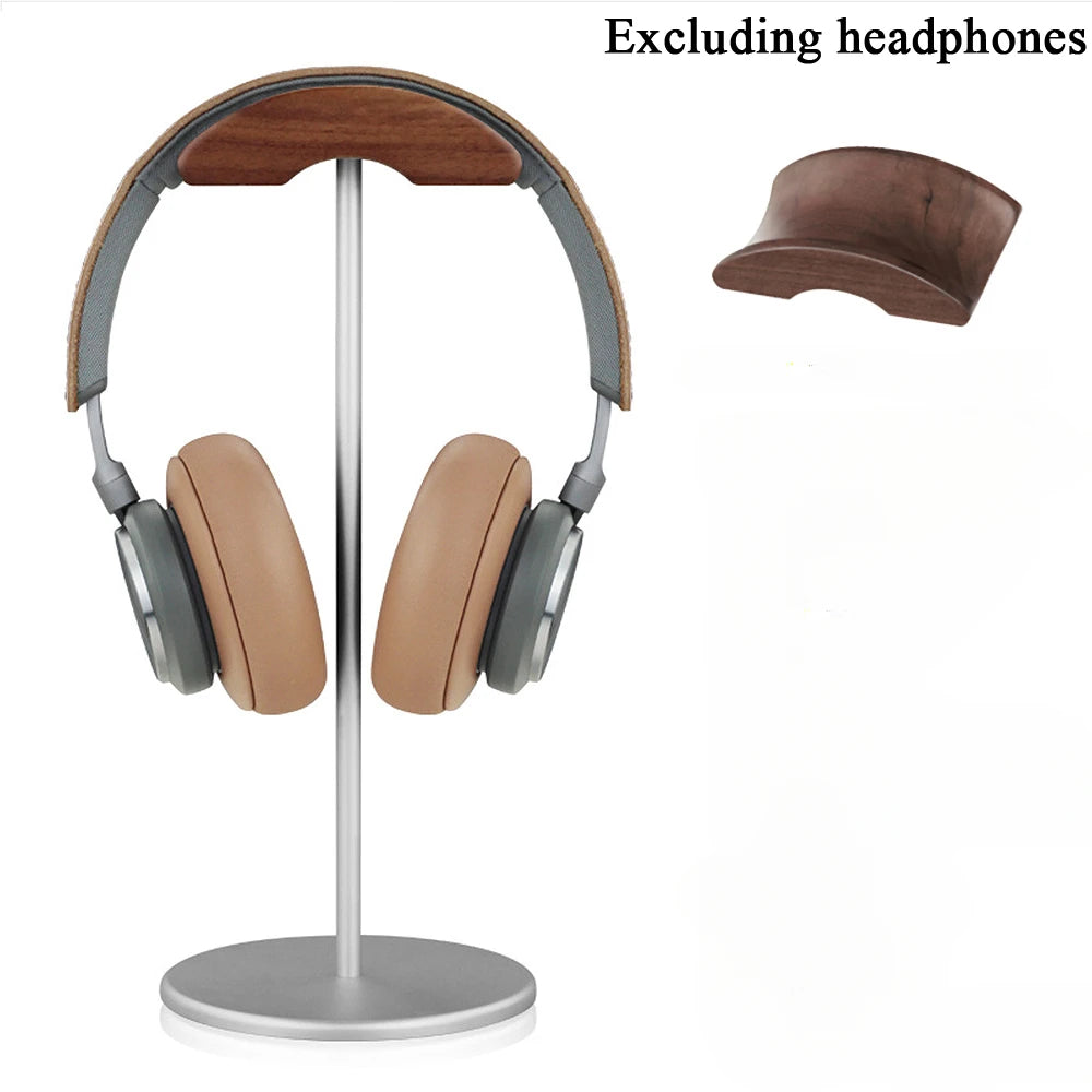 Walnut + Aluminum Headphone Stand