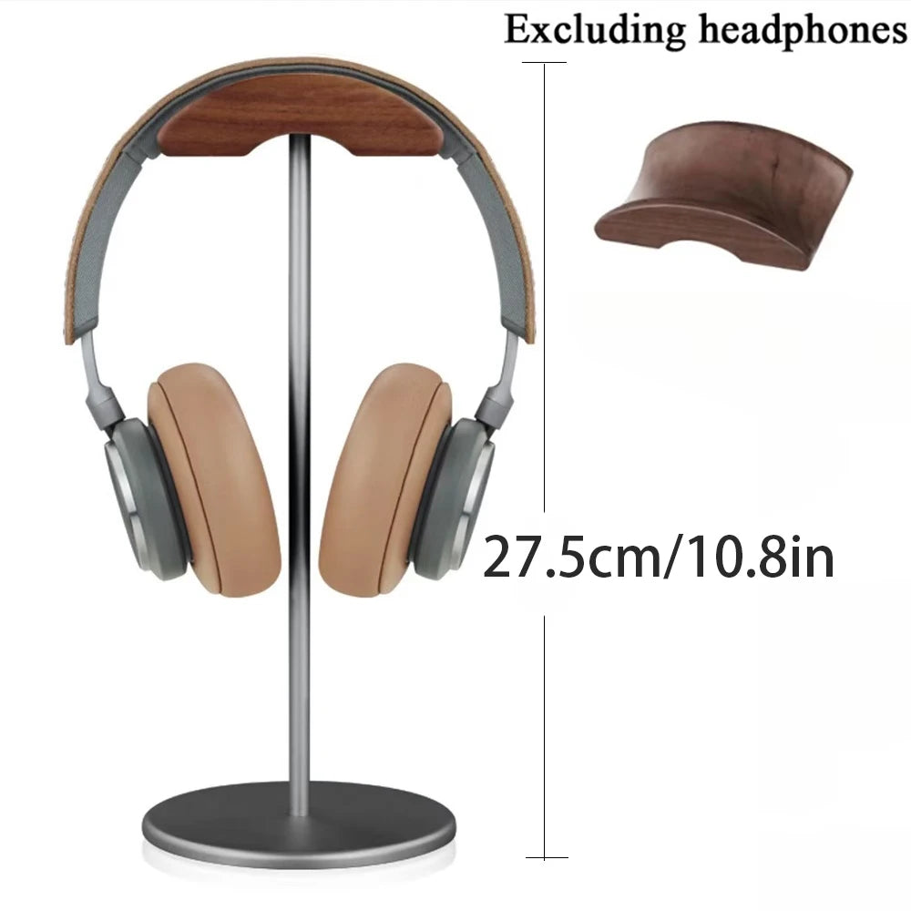Walnut + Aluminum Headphone Stand