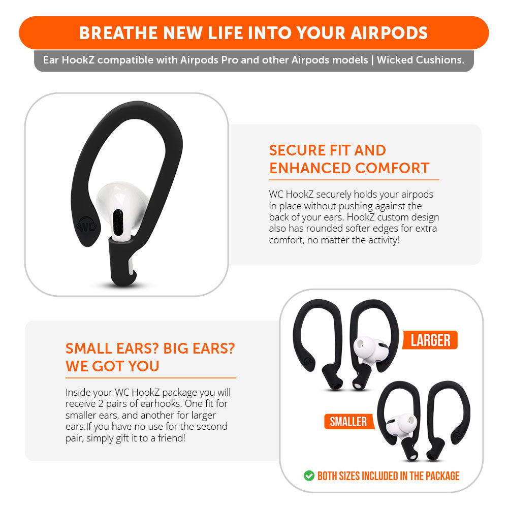 WC HookZ Over-Ear Hooks for AirPods