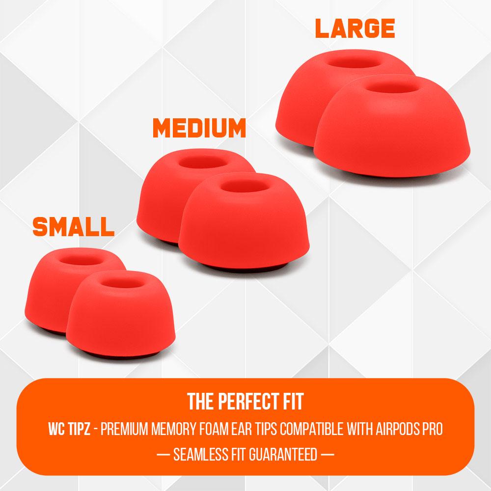 WC TipZ Memory Foam Ear Tips for AirPods Pro (1 & 2)
