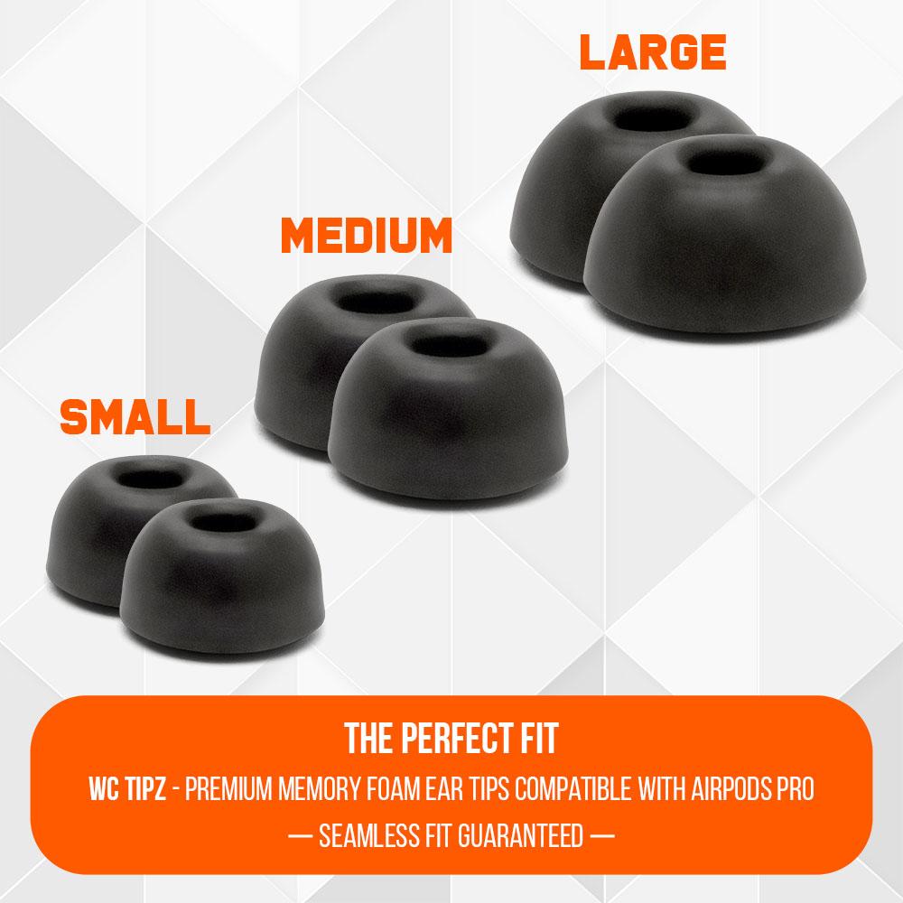 WC TipZ Memory Foam Ear Tips for AirPods Pro (1 & 2)